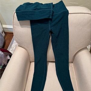 Vuori Teal Sports Bra + Leggings Matching Set, XS